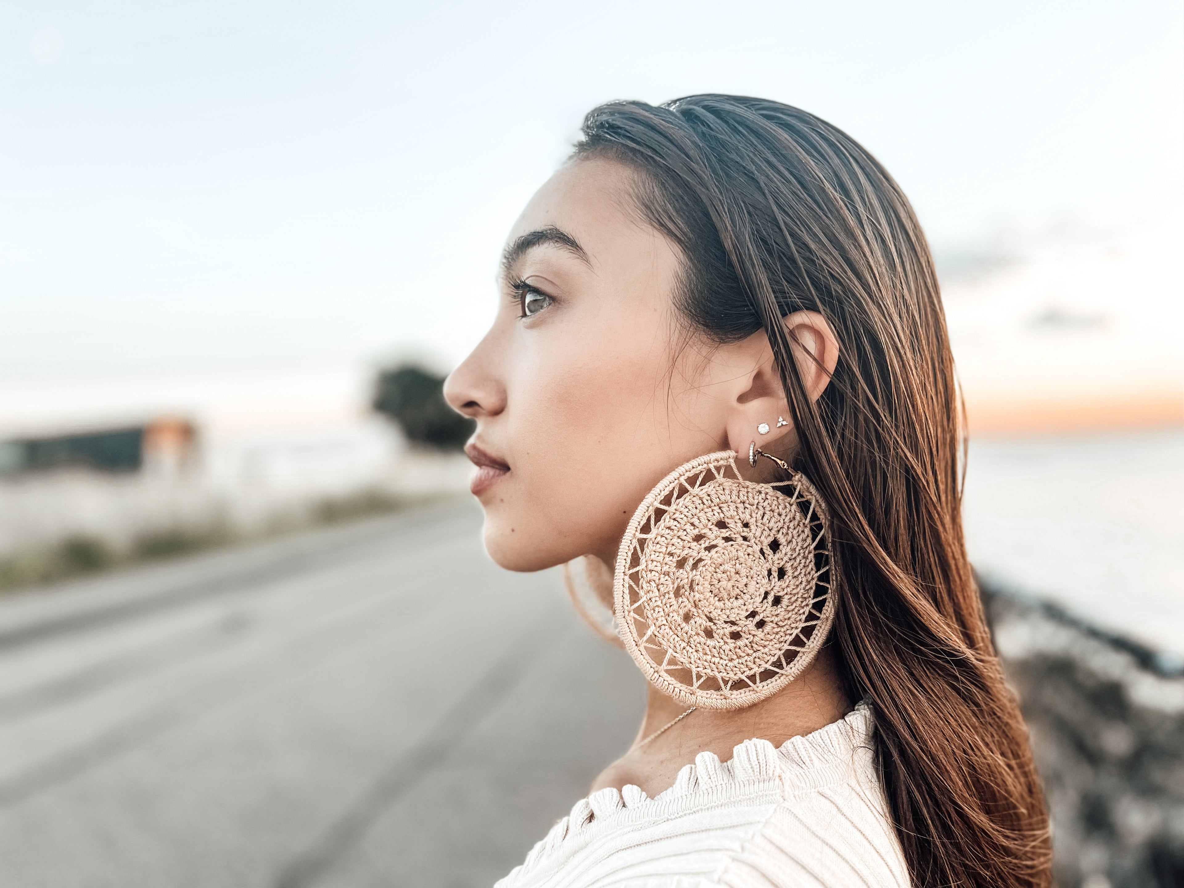 Dream Catcher Crochet Earings